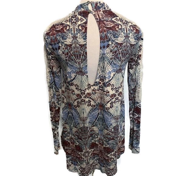 Free People Long Sleeve Wrap Front Hi-Lo Hem Top - Picture 3 of 6